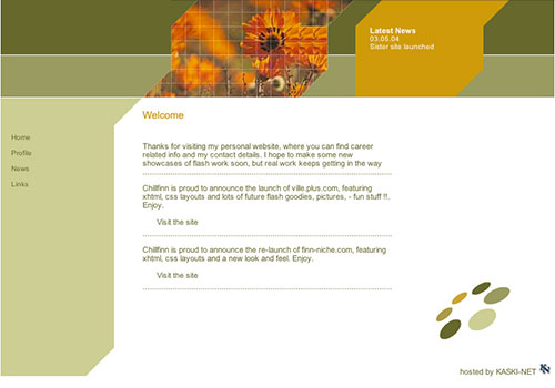 My site in 2003