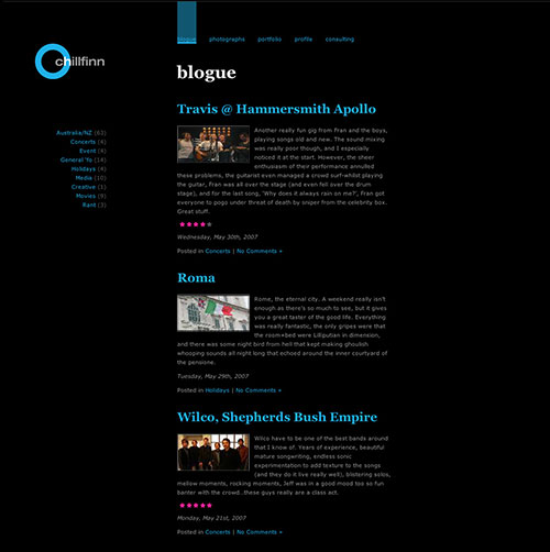 My site in 2007