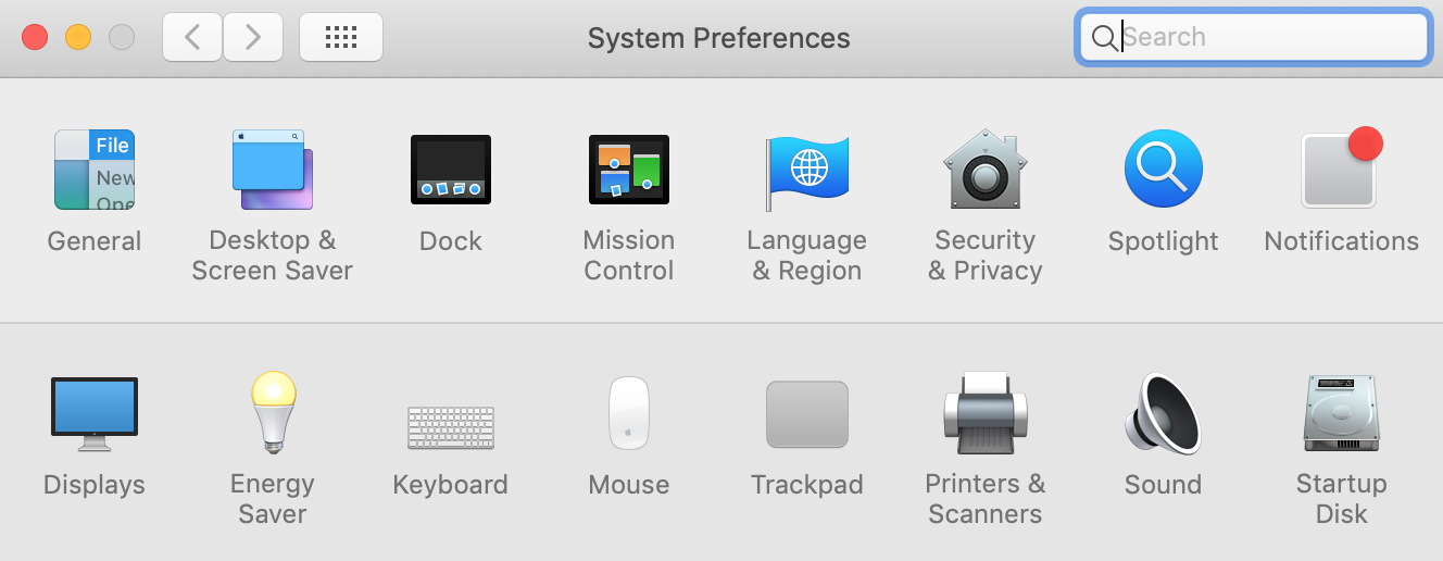 Screenshot of macOS settings panel